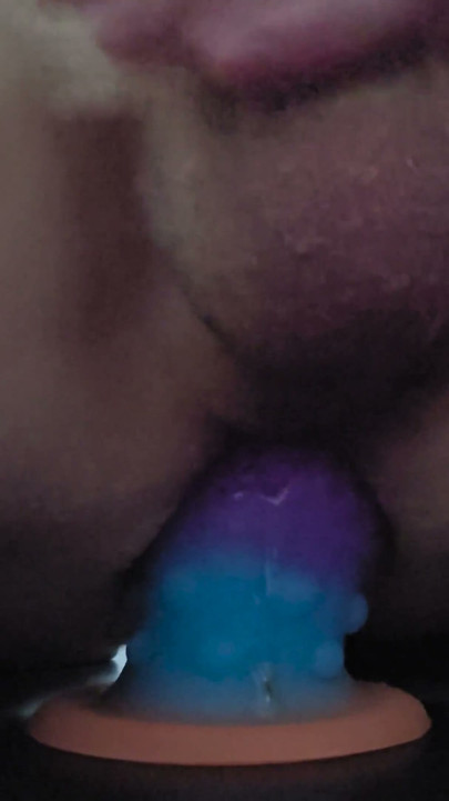 Huge Colorful Butt Plug & Stroking Extreme Stretching and Hot Masturbation!