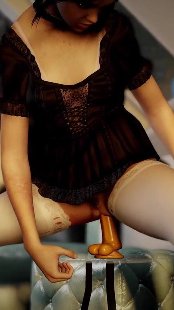 Ellie Got Cot Riding a Dildo | Clip 1