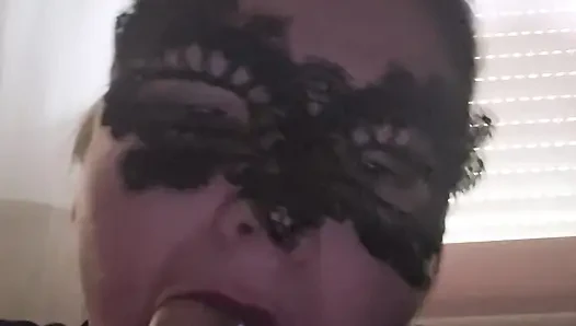 sucking a dildo