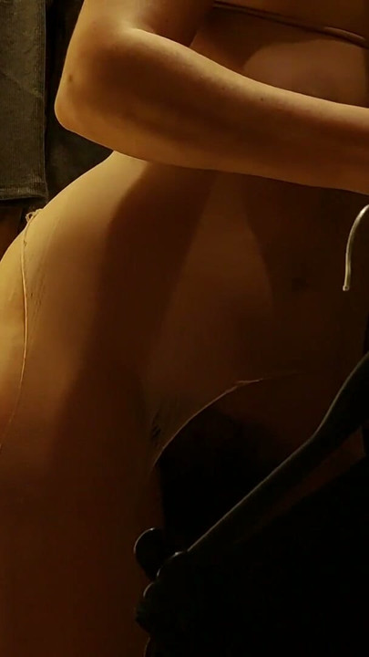 Naughty sexy milf tries on naked clothes. Hairy latina pussy tries on clothes in bed. Hairy brunette pussy, big tits, | Clip 1