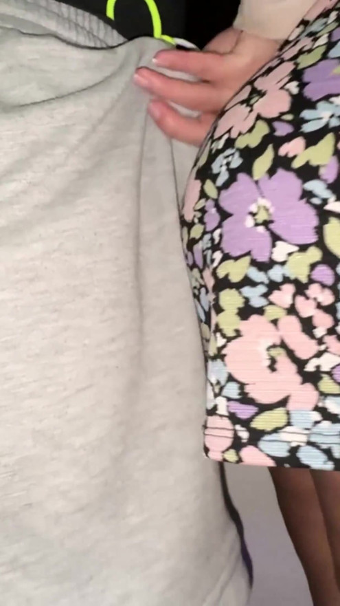 A Stranger Touches a Stranger's Skirt with His Dick and She Likes It