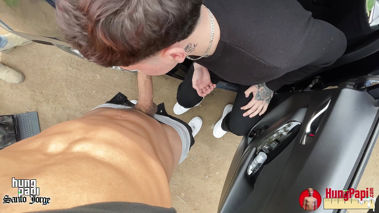 Caught Sucking Big Dick Uncut Cock Hung Papi Outdoor!