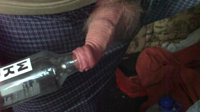 Foreskin with glass bottle