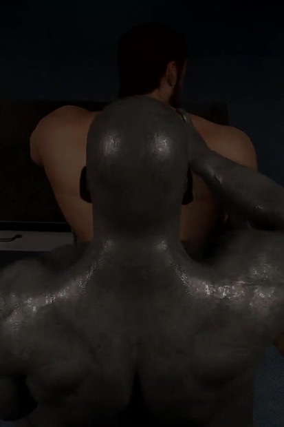Chris Redfield jeban od strane frajera Mr X