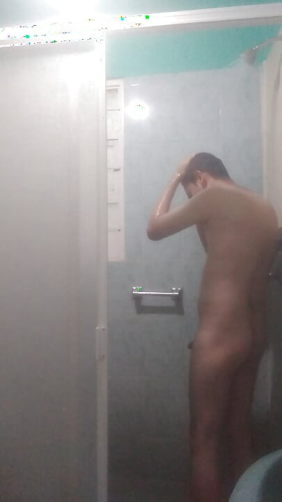 Man bathing