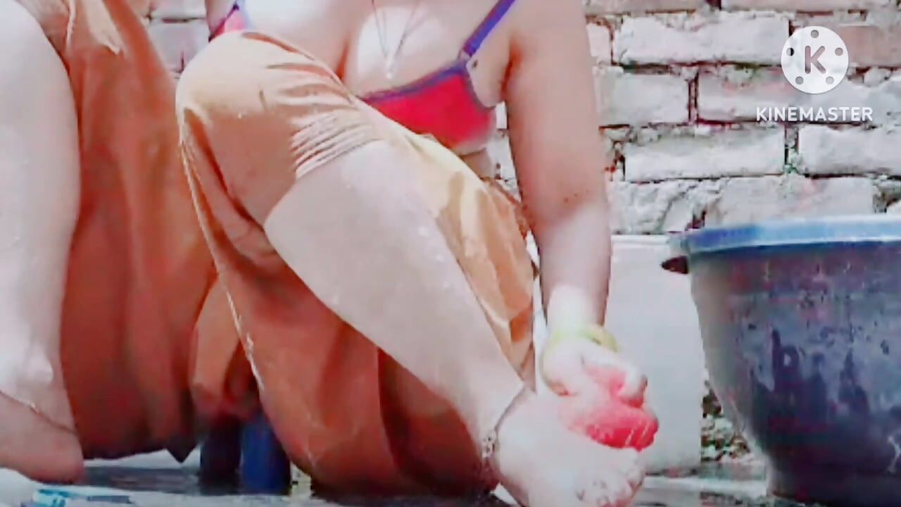 Her boyfriend is after another girl. This young and hot girl gets an idea to get her boyfriend back. She goes to the bathroom and