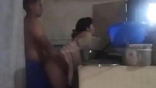 The Boss Comes Into the Kitchen to Fuck Me, His Cock Excites Me