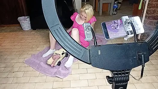 College Girl Gets Her Pussy Fucked with Rc Car