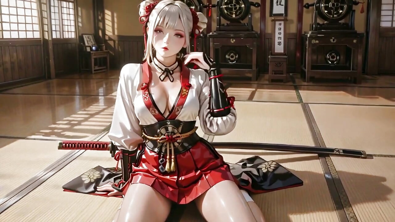Red & White Kimono Warrior!