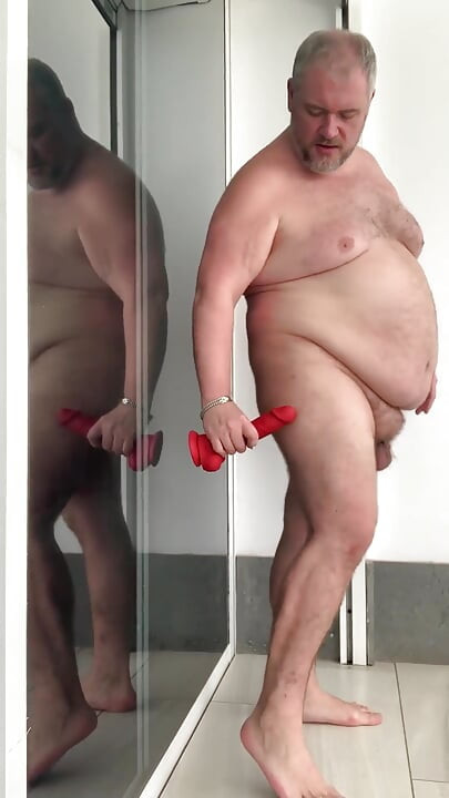 Riding a Big Dildo with My Fat Ass