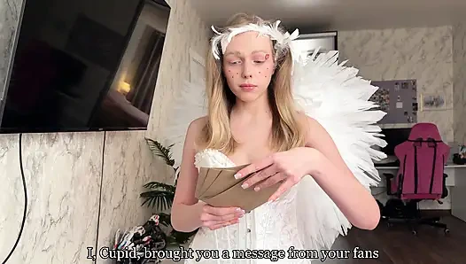 Купидон пришла забрать моё сердце, но получила сперму за обе щеки