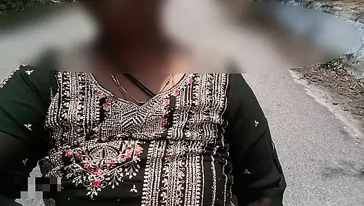 Bike Ride Boobs showing in public road and risk big natural boobs