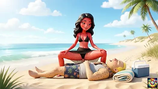 Leidenschaftliche romantik am strand - AI hentai ASmr