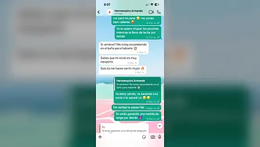 Heißer WhatsApp-Chat mit meiner Stiefschwester endet mit einem ANAL-Happy End