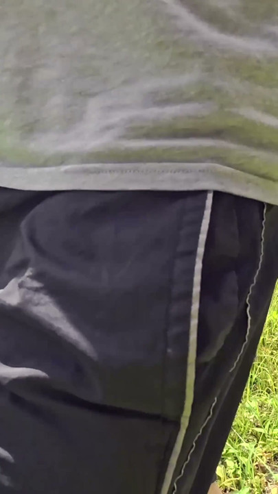Shorts kept falling down in public exposing uncut cock. | Clip 1
