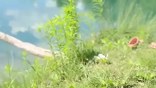 Naked Girl in the River