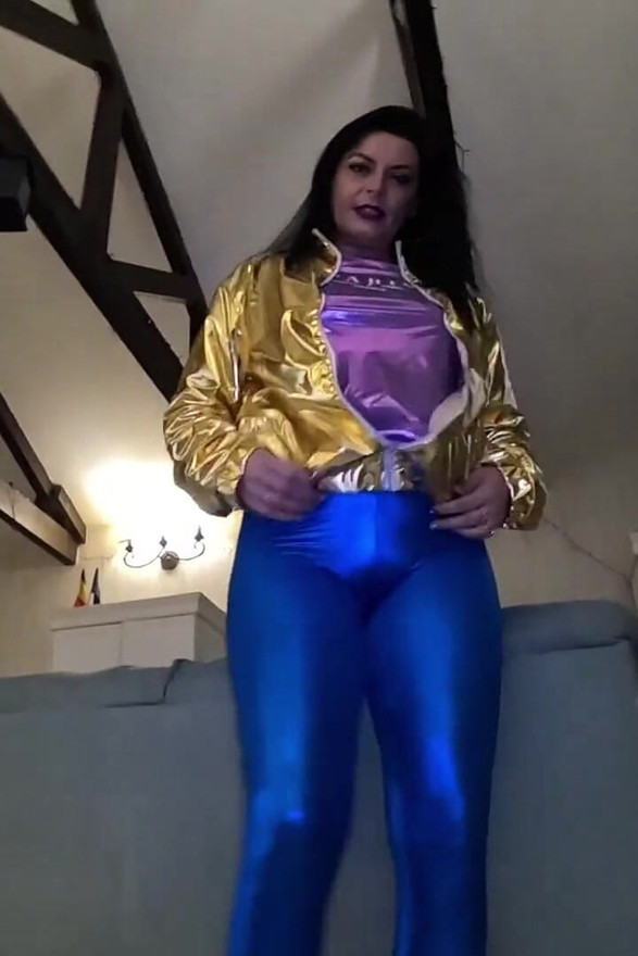 Shiny Cameltoe Tease, Hard Spanking, Deep Blowjobs & Rough Doggy with Double Cumshot 302