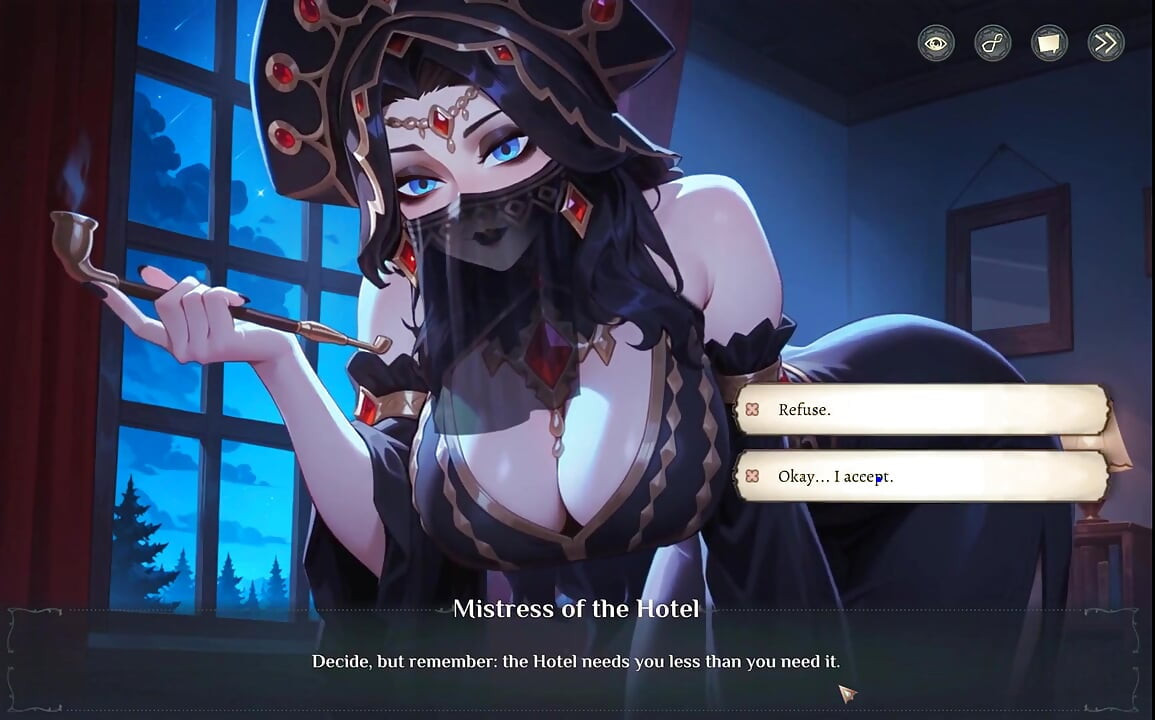 Trò chơi hentai ma quái trong khách sạn tập 4, bà chủ của nơi kinh dị này muốn chúng tôi!