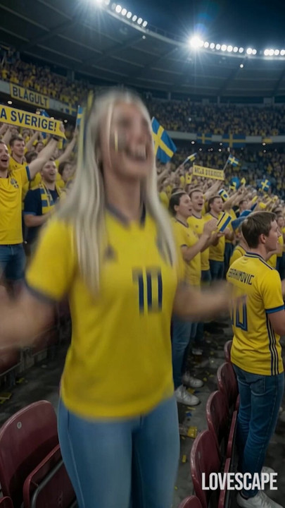 Schwedisches schätzchen blowjob im stadion nach dem sieg (AI)