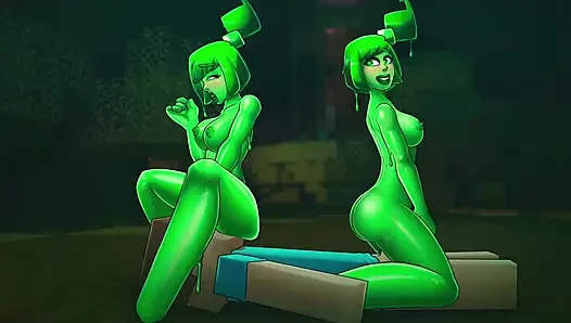 Minecraft parodisi hornycraft tam oyun galerisi karakteri slime girls