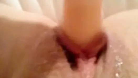 close up girlfriend with dildo