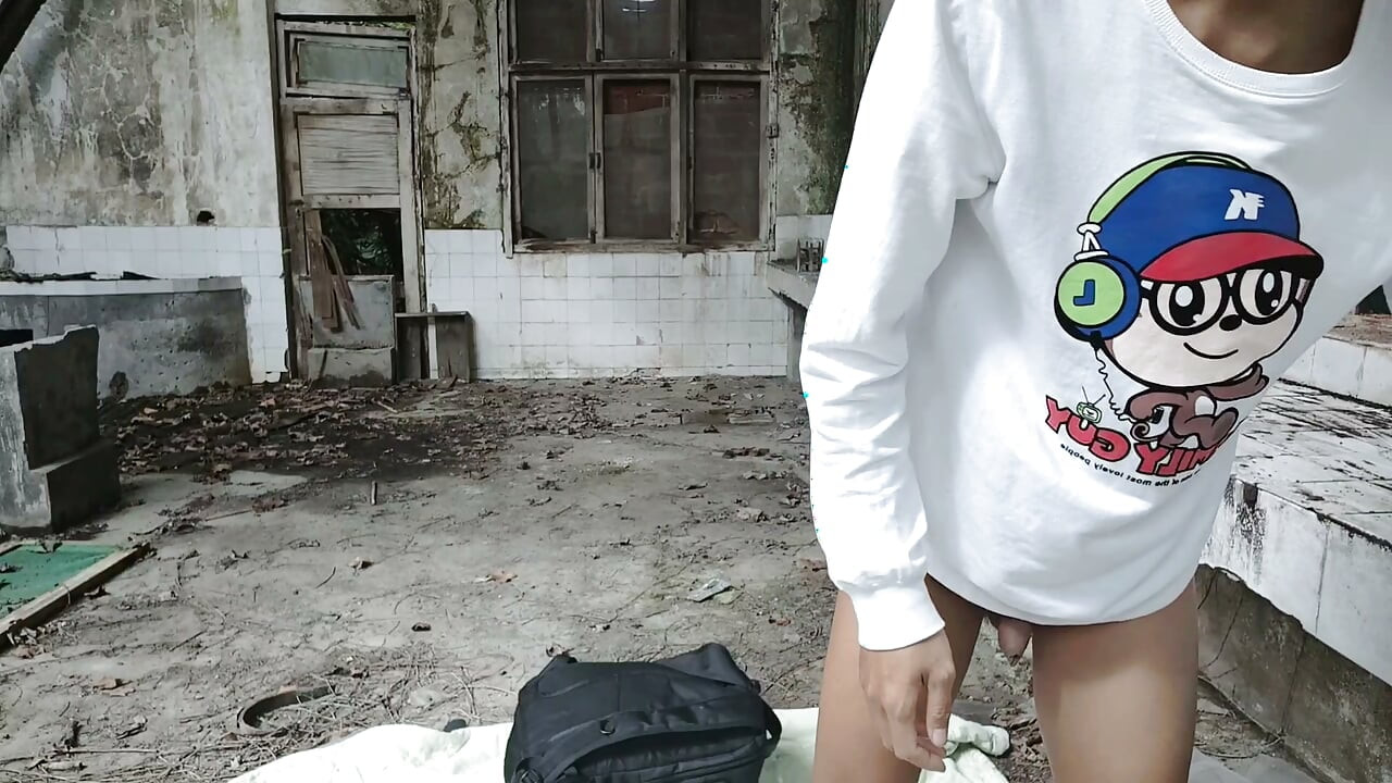 Mischievous Boy's Birthday Special: Masturbation, Moaning, and Ejaculation in the Kitchen of an Abandoned Academy