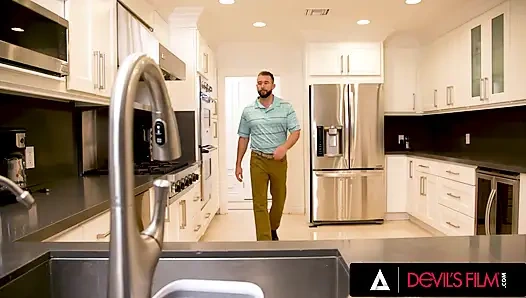 DEVILS FILM - Cute Blonde Babysitter Gets Banged By Her Boss