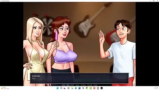 Summertime saga - Johannes und Erik beobachteten Iwanka, Iwanka gab Johannes einen blowjob vor der kamera