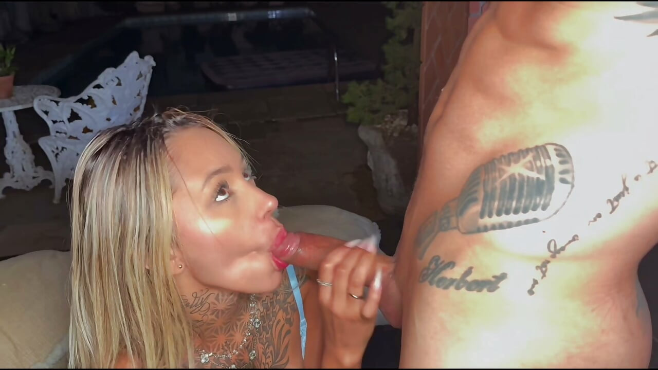 Yasmin Avila Gets Cum in Mouth from Valentino Roca by the Pool