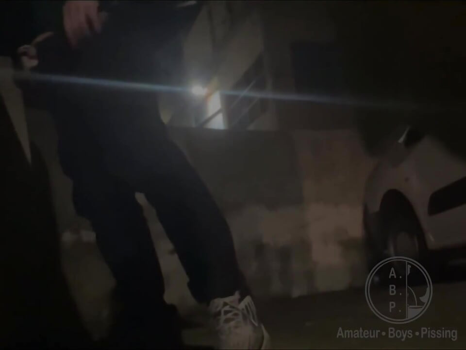 Amateur Boy Caught Peeing in the Street After Party