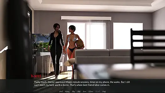 Быть женой 21, Горо наслаждается игрой с грудью Christines