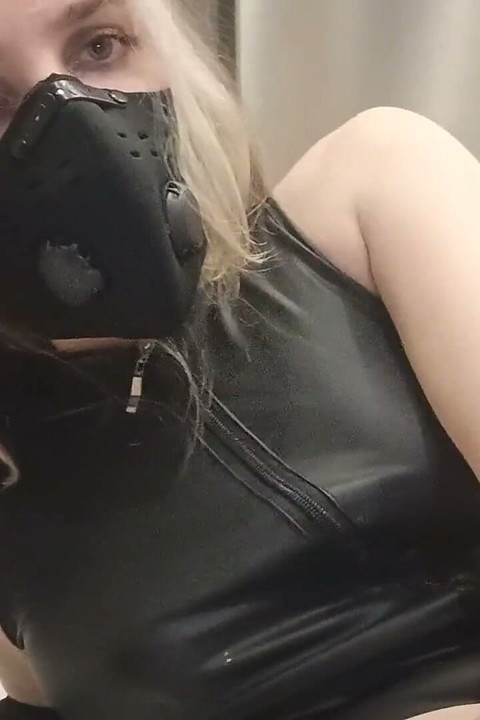 Latex Bitch with Big Boots Oils Her Ass and Fucks Herself in the Ass Until It Starts to Throb a Little