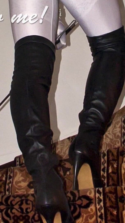 Epic moment from "Garter Belt & Nylon Stockings Under Sheer White Pants"