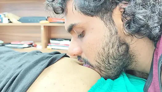 Lip lock with armpit lick and navel lick romance in bed