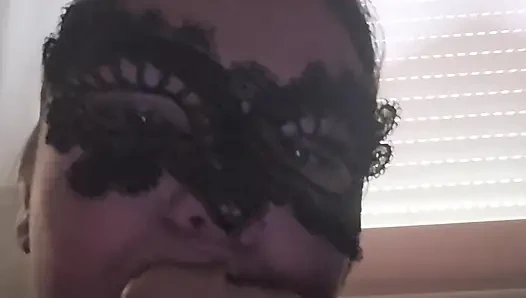 sucking a dildo