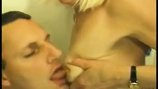 Whimsical young dude is fond of doing the trick with mature blonde Kathy Jones in the squat house