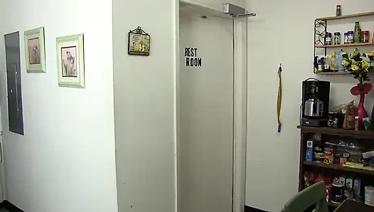 Creeping Boss Caught Hiding Camera In Busty Blondes Locker Room