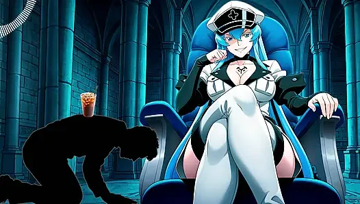 Spanish audio ANAL JOI for VERY submissive. Esdeath transforms you into a semen container.