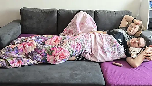 Horny Husband Fucks his Chubby Wife – watching TV turns into Hot Couple Sex