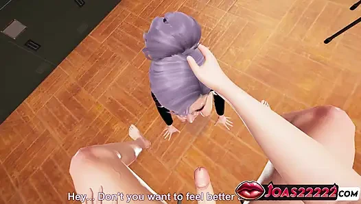 Heiße koreanische isa latex 3D Hentai: Dominanz handjob, schlampiger blowjob, großer schwanz, kehlenfick, abspritzen