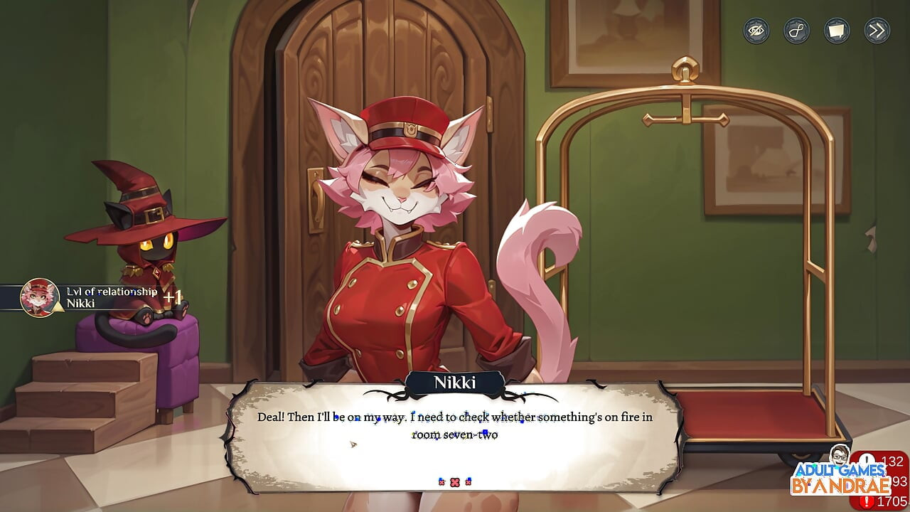 Hotel Tales Gameplay Parte 3 - Ajudando Nikki a organizar as malas e Bathe Griselda, a Caçadora