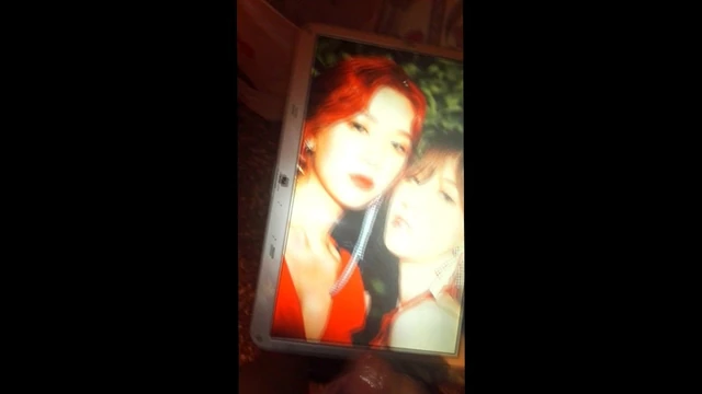 Cum tribute on Redvelvet Joy & Wendy with fleshlight