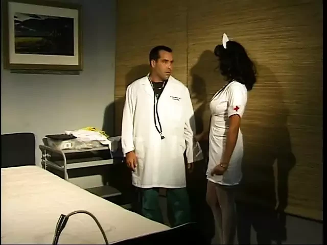 Lucky doctor bangs hot MILF nurse on a hospital bed