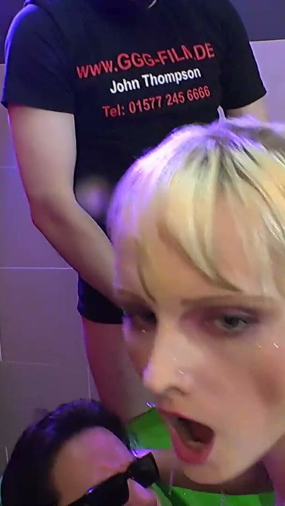 GGG John Thompson - Blonde Piss Slut Destroyed in Gangbang | Clip 1