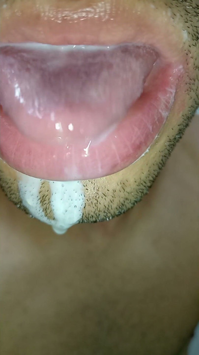 Cum in my mouth, play with your cum, and swallow it, sexy, femboy, trans, gay naughty, tongue, sloopy, six pack, fitness teen | Clip 2