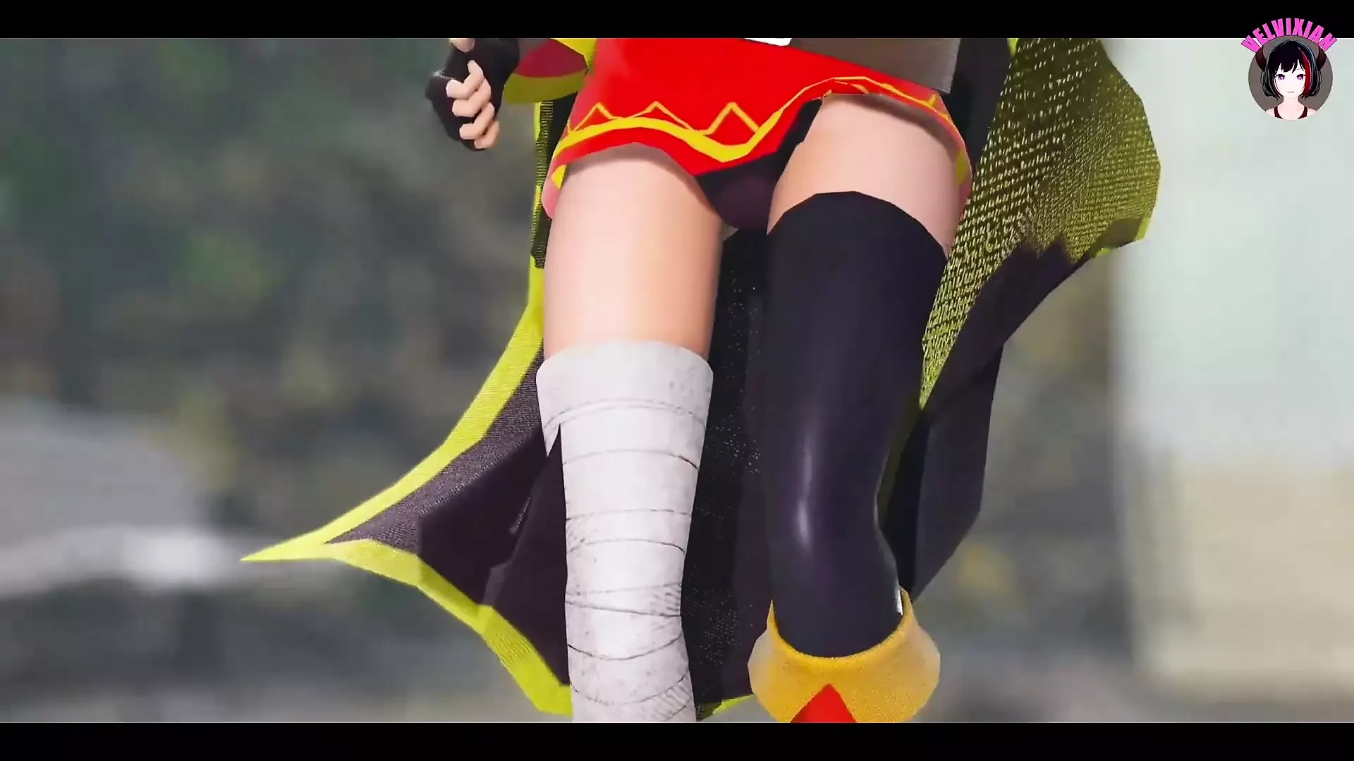 Megumin - dança sexy + despir-se gradual (3D HENTAI)