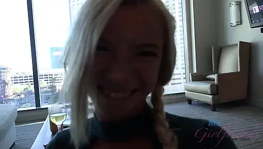 POV - Horny Kenzie Reeves spreads her legs wide open for your fingers to tease and finger her dripping wet pussy.