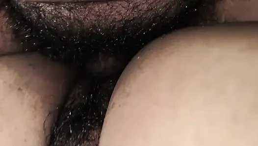 Hindi hairy sexy lady pussy licking and doggy style full creamy fucking