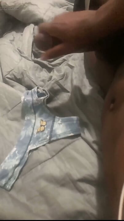 SOMEONE LEAVE PANTIES ON STAIRWAY FOR STRANGERS TO CUM ON THEM