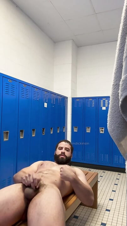 Muscle Guy in Locker Room